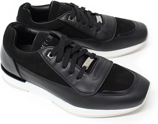 Amazon ジミーチュウ Jett ジェット レザー スエード スニーカー ブラック ブラック Jett Ocu Black Black サイズ 43 並行輸入品 Jimmy Choo ジミーチュウ スニーカー