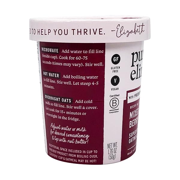 PURELY ELIZABETH OATMEAL CUP MX BRRY PREB 1.76 OZ