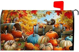 BARNEOVA Fall Mailbox Covers Magnetic Standard Size 18 X 21 Inch Thanksgiving Pumpkin Mailbox Cover Autumn Sunflower Mailbox Wraps Post Letter Box Cover Decoration Outdoor Garden Home Yard Outside