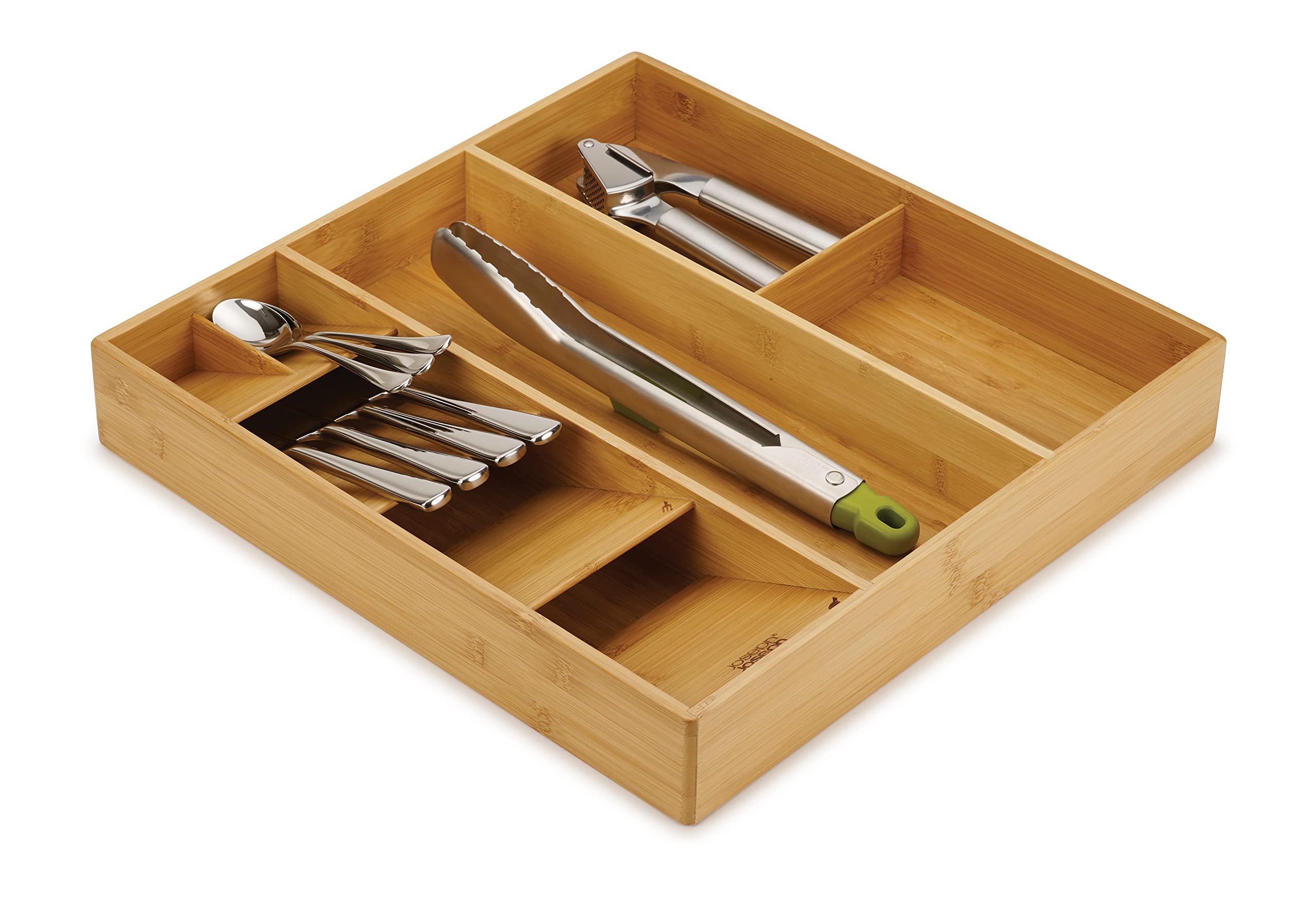 Joseph Joseph DrawerStore Cutlery, Kitchen Utensils and Cooking Utensil Gadget Accessories Organiser, in drawer storage - Bamboo