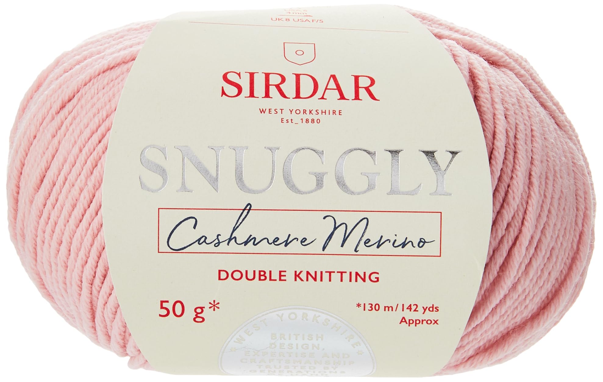 Sirdar Snuggly Baby Cashmere Merino DK Double Knitting, Baby Pink (464), 50g
