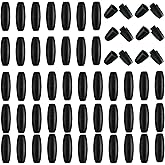Elesunory 200 Sets Clasp Bead Barrel Connectors, Breakaway Clasps for Necklaces, Plastic Breakaway Clasps for Lanyard, Jewelry Bracelet Making DIY (Black)