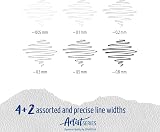 Staedtler 308 SB6P Pigment Liner Fineliner Set 4 + 2 Free Black view 7