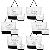 Abbylike Christian Gift Bags Bible Verse Tote Bag Religious Cosmetic Makeup Bag Valentines Inspirational Gifts for Women