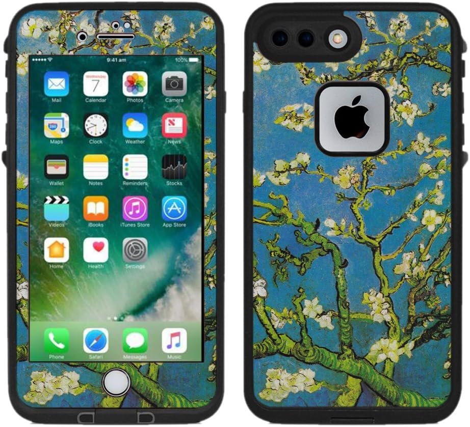 Teleskins Protective Designer Vinyl Skin Decals/Stickers Compatible with Lifeproof Fre iPhone 7 Plus/iPhone 8 Plus Case -Vincent Van Gogh Almond Blossoms Design Patterns - only Skins and not Case