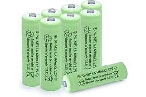 QBLPOWER AA Ni-MH 600mAh 1.2V Rechargable Solar Light Batteries for Outdoor Solar Lamps Garden Lights Remotes Mice(8Pcs)