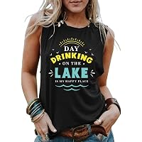 Sunshine & Whiskey Women's Tank Top – Casual Sleeveless Letter Print Summer T-Shirt - View #2
