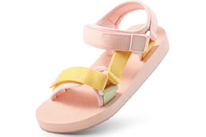KELISI Unisex-Child Big Kids Sandals Adjustable Straps Slip on Athletic Sandals Outdoor Casual Shoes