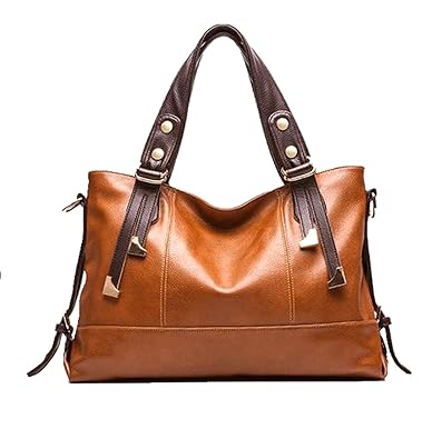 Di Grazia Womens Italian Handbag (Chocolate Brown, cp-Leather-Brown-Bag)