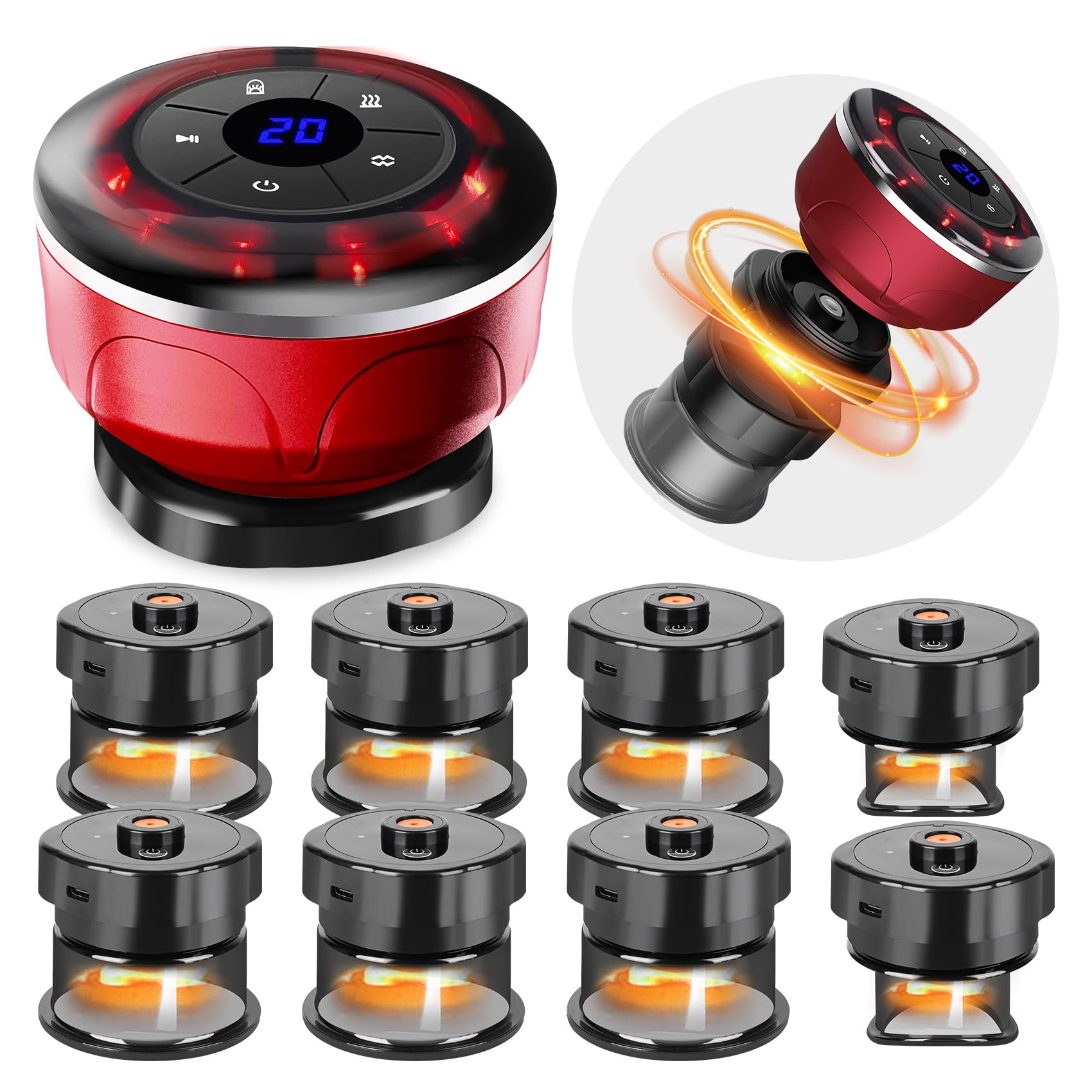 Photo 1 of ***(MISSING PARTS)***Smart Cupping Therapy Massager Set, 4 in 1 Cupping Kit for Massage Therapy, Portable Electric Cupper for Targeted Pain Relief, Knots, Aches, Muscle Soreness, Circulation & Tighter Skin