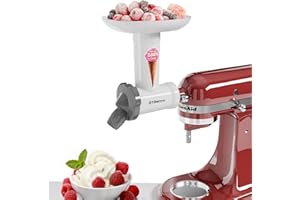 OTOmitra Frozen Fruit Dessert Maker for KitchenAid Stand Mixer, Dairy-Free Frozen Fruit Soft Serve Maker, Dishwasher-Safe Frozen Sorbet Machine, Kitchenaid Fruit Ice Cream Maker Attachment
