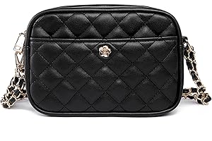 DIVCIDLC Small Crossbody Bag with Wide Guitar Strap Camera Purse Shoulder Handbag Satchel