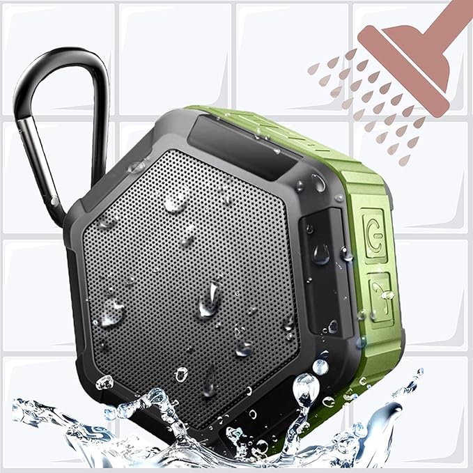Mini Shower Bluetooth Speaker 5Watt,Rich Enhanced Bass,Louder HD Sound