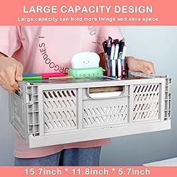 2-Pack Plastic Baskets for Shelf Storage