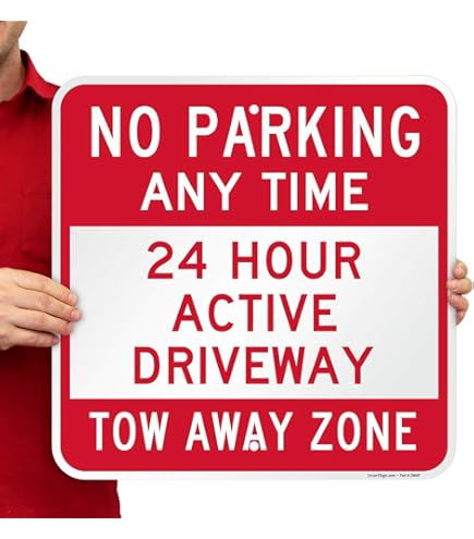 Amazon.com: SmartSign California No Parking Sign, Private and