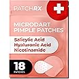 PatchRX Microdart Pimple Patch (18 Pack) - Hydrocolloid Micropoint Pimple Patch, Eliminate Pimples Overnight, Microdart Pimpl
