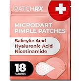 PatchRX Microdart Pimple Patch (18 Pack) - Hydrocolloid Micropoint Pimple Patch, Eliminate Pimples Overnight, Microdart Pimpl