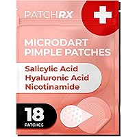 PatchRX Microdart Pimple Patch (18 Pack) - Hydrocolloid Micropoint Pimple Patch, Eliminate Pimples Overnight, Microdart Pimpl
