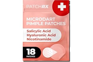 PatchRx Micro Needle Pimple Patch (18 Pack) - Hydrocolloid Micropoint Pimple Patch For Acne & Pimples, Microdart Patch, Micro Dart Pimple Patches