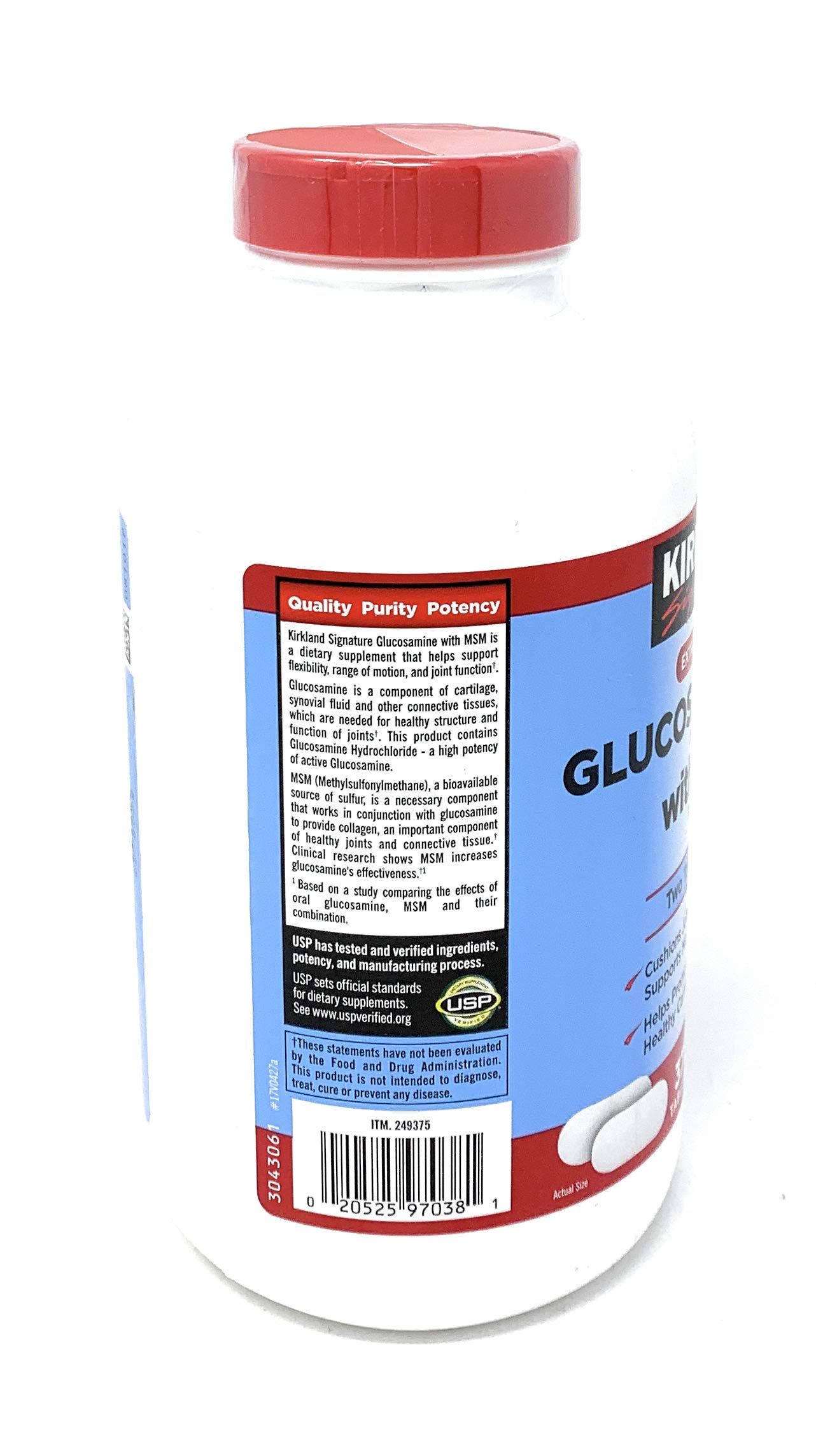 KIRKLAND Signature Glucosamine with MSM, 375 Tablets