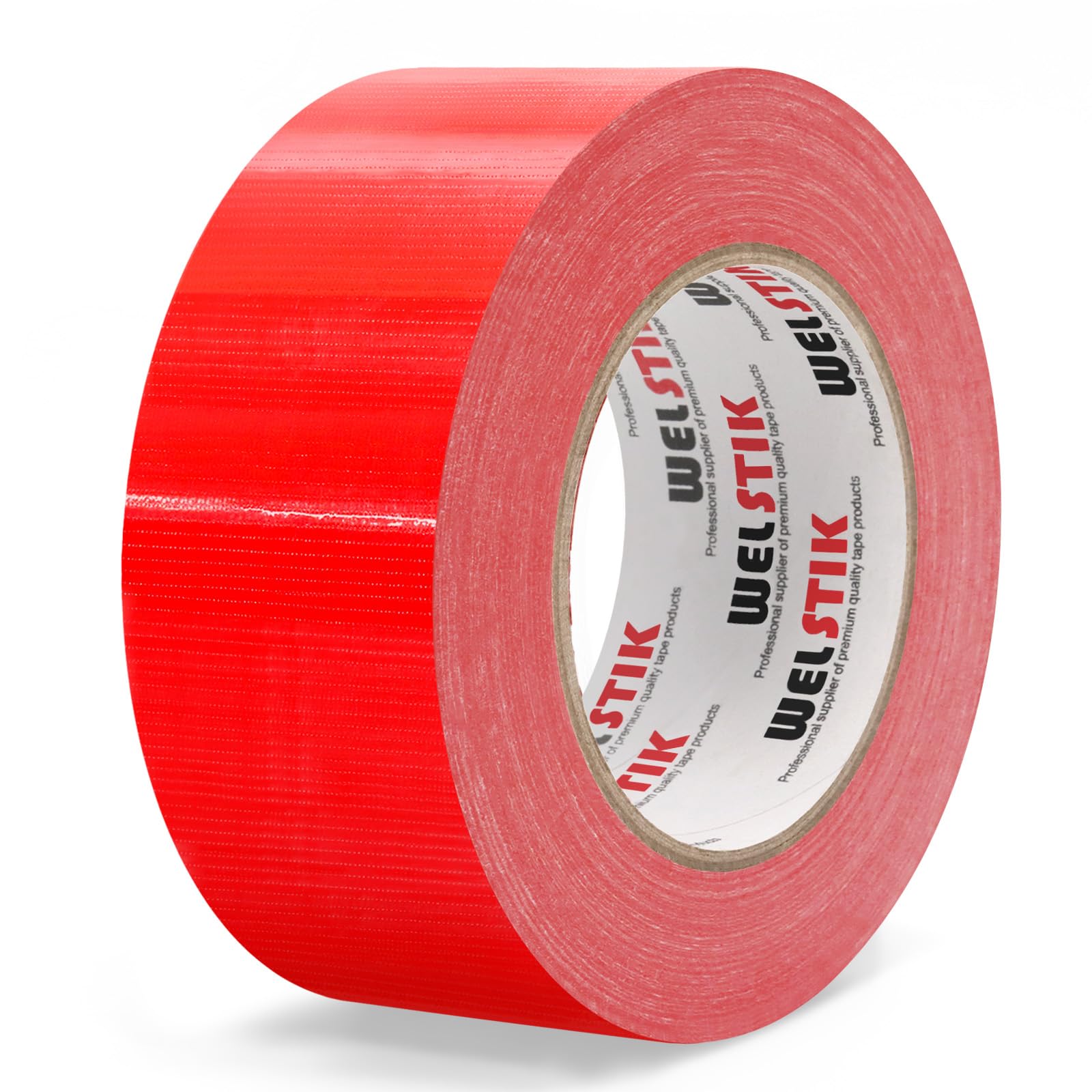 WELSTIK Professional Grade Red Duct Tape, Waterproof Duct Tape Cloth Fabric,Red Gaffer Tape for Repairs, DIY, Crafts, Indoor Outdoor Use,50mm X 41M, 7.5 Mil Thick