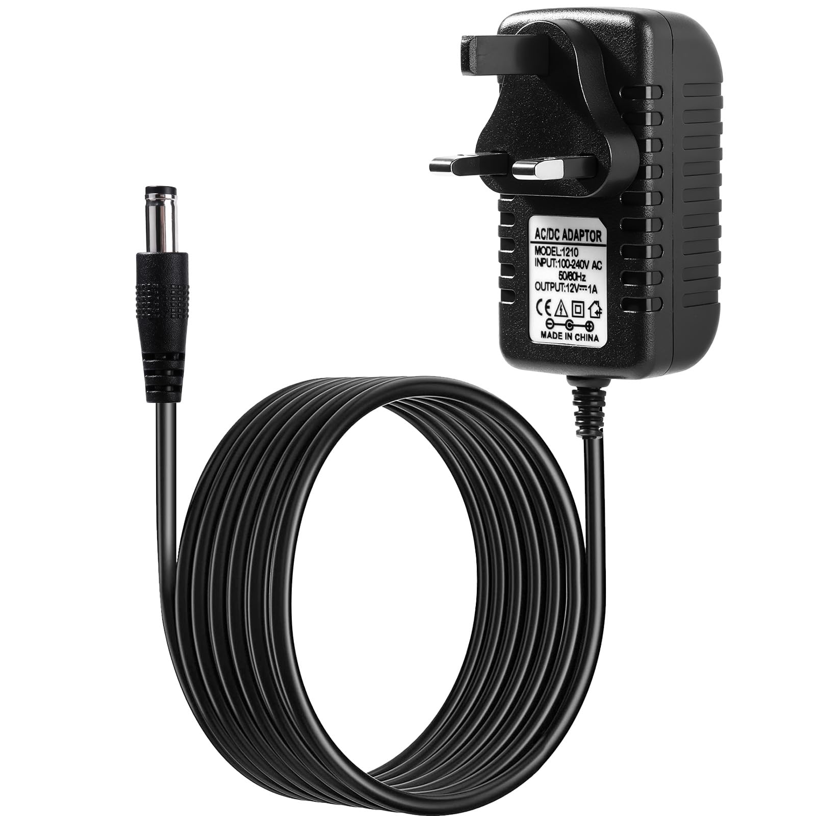 12V Battery Charger for Ride on Car,12 Volt 1A Battery Charger for Kids Electric Ride on Car Applicable to SUV ATV Motorcycle Jeeps Sports Car Electric Quad Battery Supply Power Adapter DC Plug