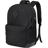 Goloni Backpack for Men, Travel Laptop Backpack Fits 17.3 Inch Laptop, Large Work Business Backpack, Water Resistant, All Black