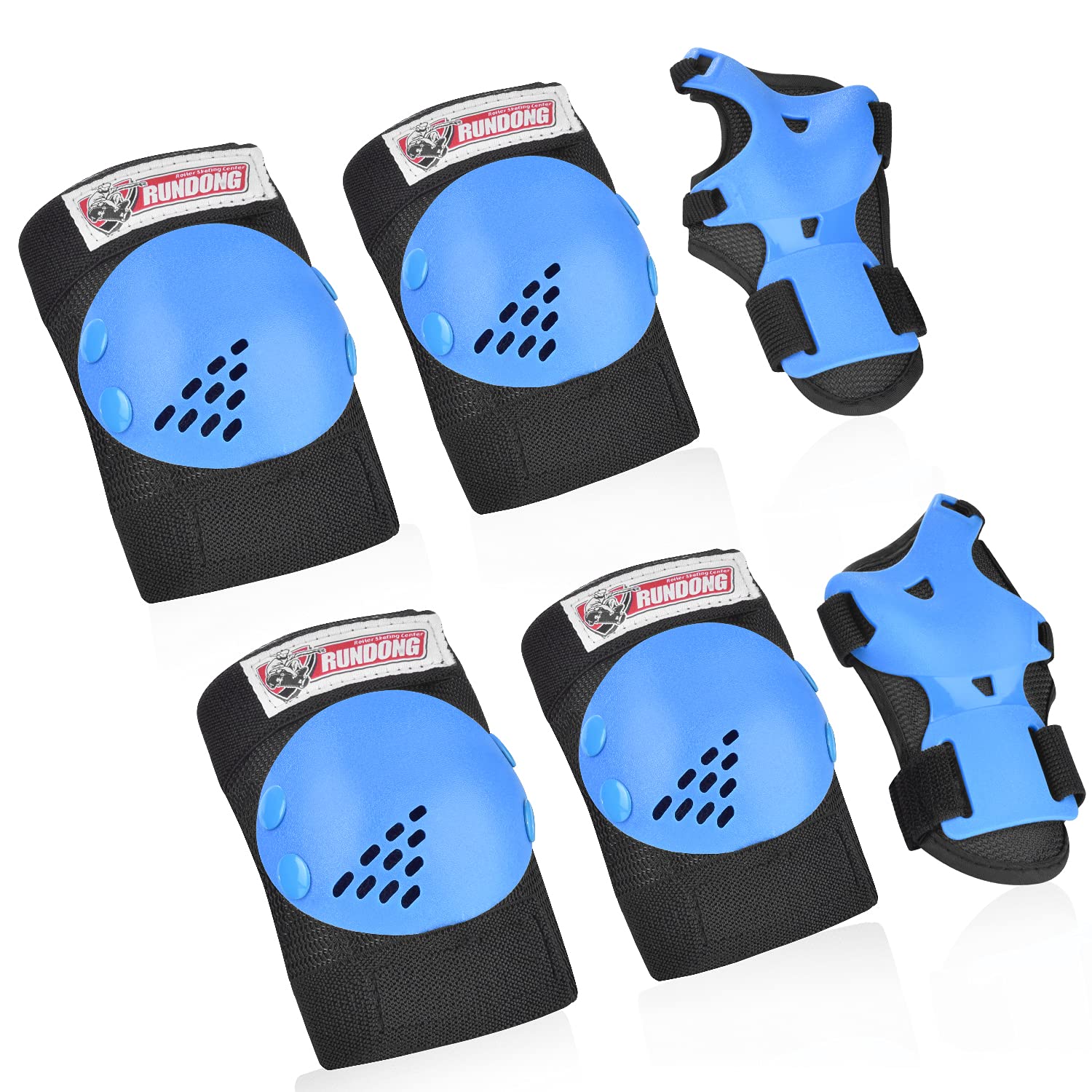 Youth/Kids Knee Pads Elbow Pad Wrist Guards Protective Gear Set for 3-15 Years Child Roller Skates Skateboard Inline Rollerblading Cycling BMX Bike Skating Scooter Riding and Other Outdoor Sports