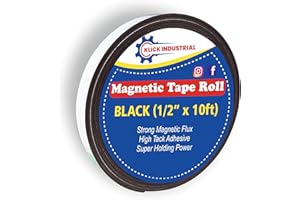 Heavy Duty Magnetic Tape Roll with Adhesive Backing – 60 Mil Flexible Peel & Stick Magnetic Strip, Cuttable for DIY, Crafts, 