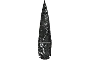 AMAZING GEMSTONE Black Obsidian Arrowhead, Crystal and Healing Stone Flint Rock Arrow Head - 4" to 5" Arrowheads for DIY Project Craft Point Jewelry Making