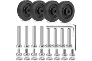 Zoofen 4 Pcs Luggage Wheels Replacement 50x14mm Suitcase Replacement Wheels Wear-Resistant Repair Casters for Luggage(ZPF01)
