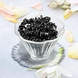 260pcs Natural Black Tourmaline Crystal Beads Chips