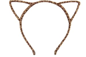 Bonnie Z. Leonardo Furry Cat Ears Headband Brown Leopard