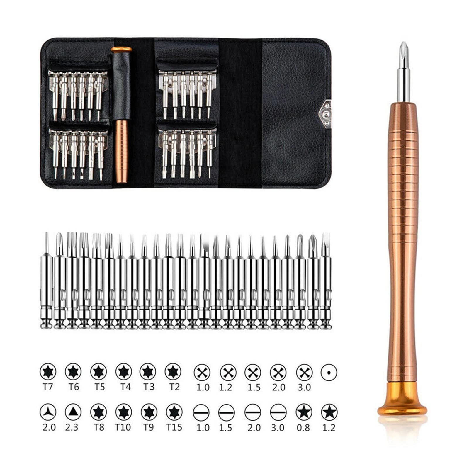 Craznick Screwdrivers Tool Set for DJI NEO/Mavic 2/2S Phantom 3 4/4 Pro/Mavic 2/3 Mini 4K/2/SE/Mini 3 /Mini 3 Pro/4 Pro Spark Avata 2 and Other Electronics Device Repair Universal Screwdriver 25 in 1
