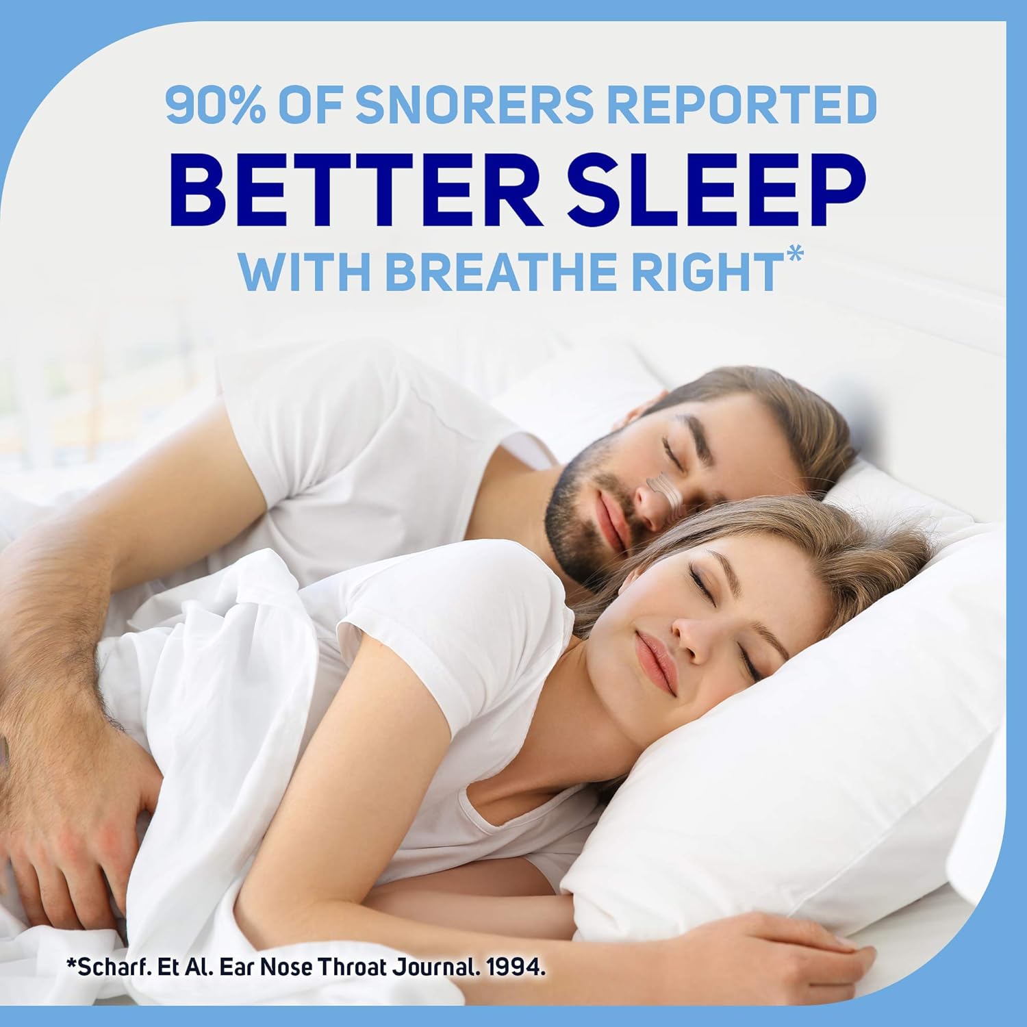 Breathe Right Nasal Strips to Stop Snoring, Drug-Free, Clear for Sensitive Skin, 30 count (Pack of 2): Health & Personal Care