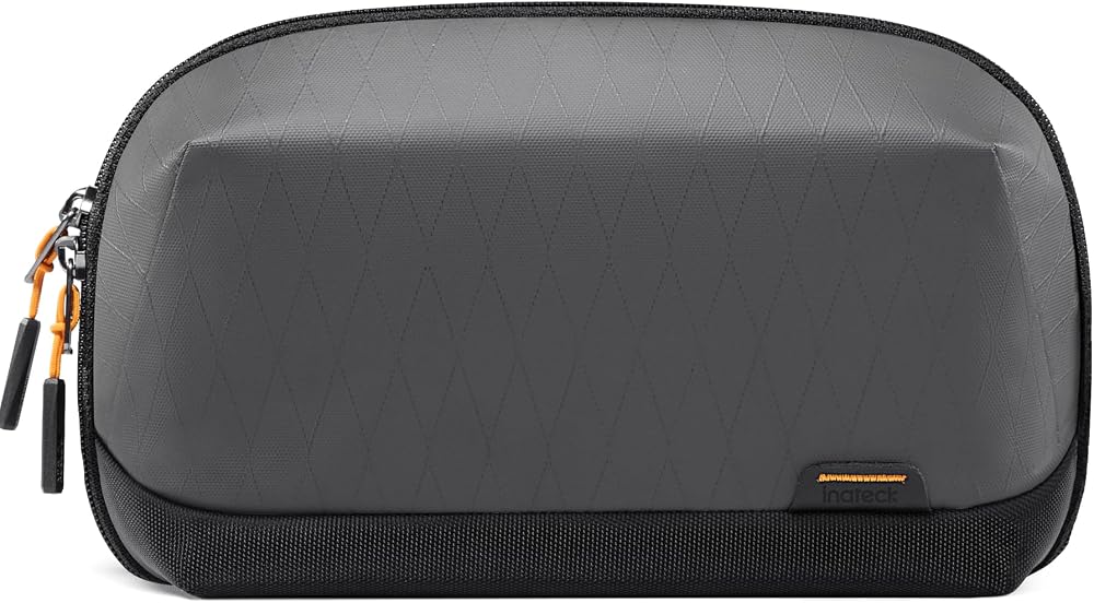 Inateck Electronics Organizer Travel Case 180° Open Water-Resistant Gray Large