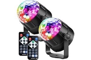Party Lights Disco Ball WINSAFE LED Lights Sound Activated, RBG Disco Lights,Portable Light for Home Room Dance Parties Birth