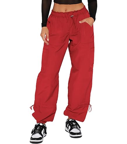 Amazon.com: DISCIPBUSH Cargo Pants Women Baggy Parachute Pants