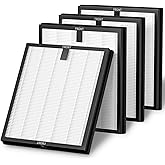 HY4866 Filters Compatible with MORENTO HY4866, WESTHEY HY4866, YIOU M1 Air Purifier, 3-in-1 H13 Ture HEPA Replacement Filters (Extra 4 Pre-filter) Enhanced Version for HY4866, 4 Pack