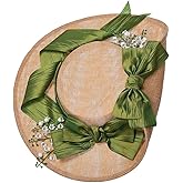 Girls Women Victorian Tea Party Sun Hat Bows Flowers Straw Hats (M)