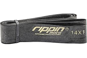 Rippin Moto 14 Inch x 1 Inch Motorcycle Rim Strip (14" x 1"), Durable Rubber, Tube Protection with Valve Stem Hole - Replacement for Worn or Damage Rim Strips