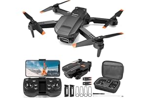 GOFOIT Drone with Camera for Adults Kids, 1080P HD Foldable FPV RC Quadcopter with Upgrade Gesture Control, 90° Adjustable Lens, Headless Mode, 2 Batteries, Carrying Case, Altitude Hold, 3D Flip