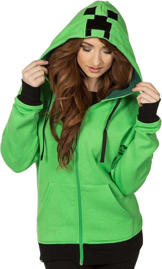 Amazon Minecraft クリーパー アナトミープレミアムジップアップ パーカー S おもちゃ雑貨 おもちゃ
