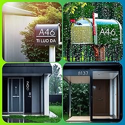 TILUODA Self-adhesive house number 5