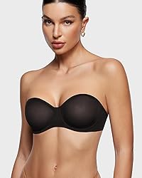 INLYRIC Women's Sheer Strapless Bras Mesh Sexy