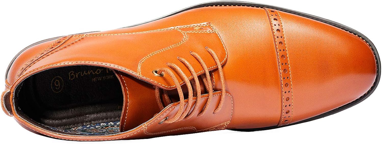  | Bruno Marc Men's Dress Ankle Boots Cap Toe Oxford Boot | Oxford & Derby