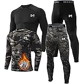 MEETYOO Thermal Underwear for Men,Men's Base Layer,2 Sets Long Johns Lined with Hunting Gear