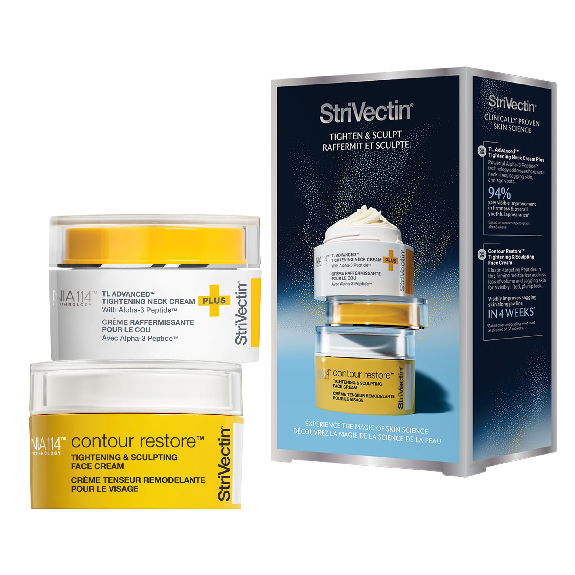 StriVectin TL Advanced? Holiday Duo Tighten and Sculpt Kit, Brighten and Lift Skin Tone, Peptides and Hyaluronic Acid