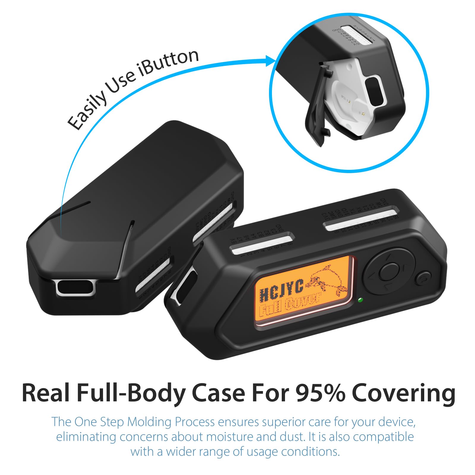 HCJYC Case for Flipper Zero, 5 in 1 Protective Cover Accessory Set with 3 Pack of Screen Protect & EVA Carrying Case for Flipper Zero - Black