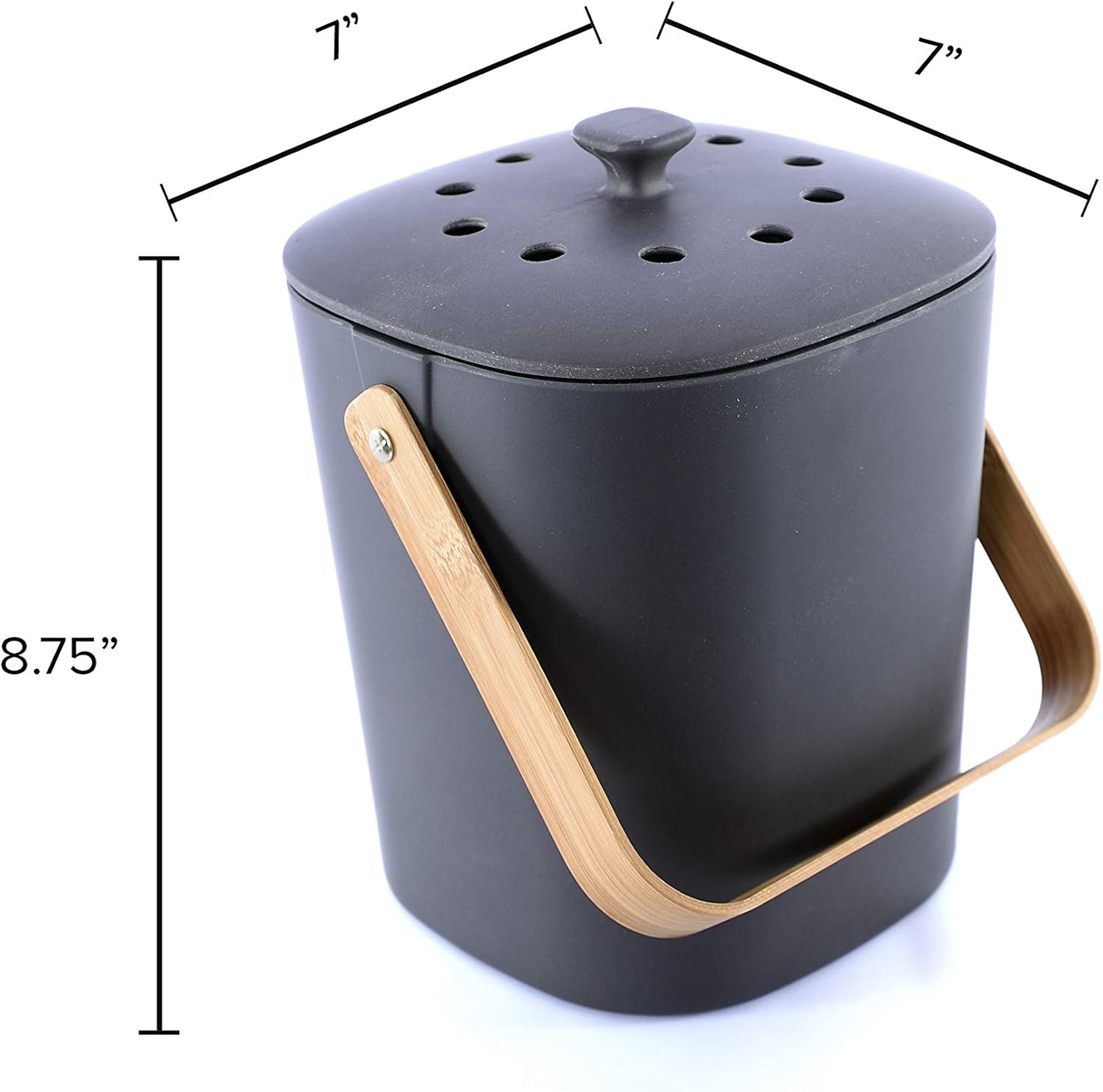 Bamboozle Food Composter, Indoor Food Compost Bin for Kitchen (Graphite): Kitchen & Dining